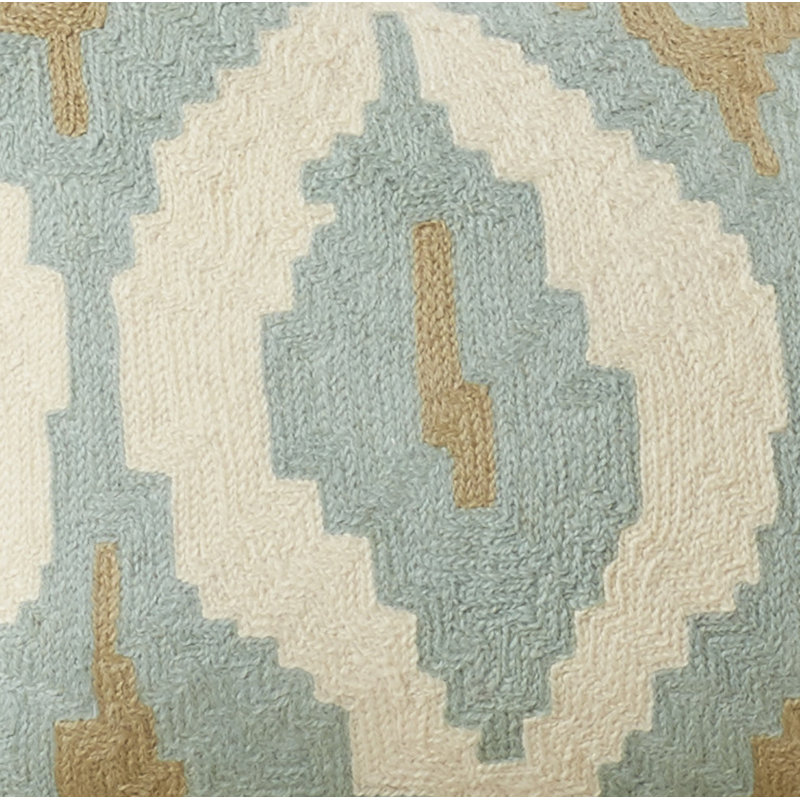 Embroidered Reversible Throw Pillow