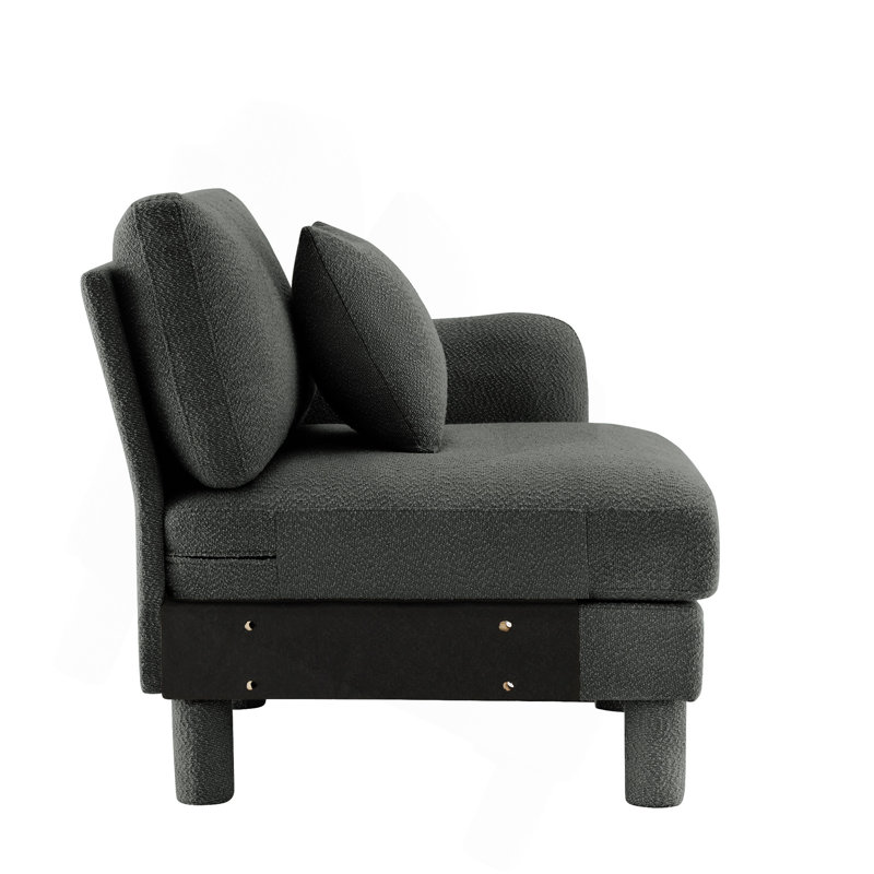 Canapé RSF avec coussin polyester gris foncé