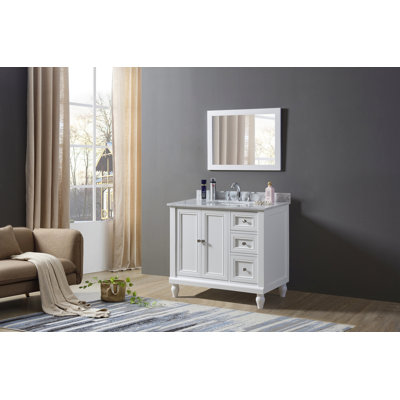 36'' Single Bathroom Vanity with Marble Top