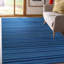 Tapis bleu en laine à tissage plat Lafonda-945880022
