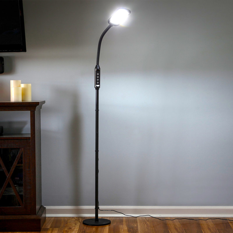 56'' Black LED Task Floor Lamp