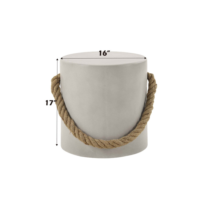 Gene Fiber Concrete End Table