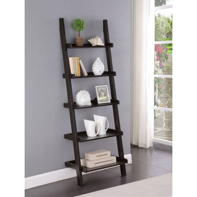 Freidin 5-Shelf Ladder Bookcase Cappuccino