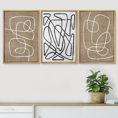 Signature, impression d'art sur toile encadrée, croquis de style Mid-Century, graffiti et art de rue, illustrations abstraites, art moderne décoratif nordique pour le salon, la chambre à coucher, le bureau