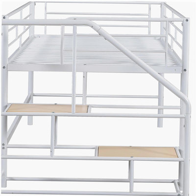 Mid-level Loft Bed with Storage Stairs, Double Bed