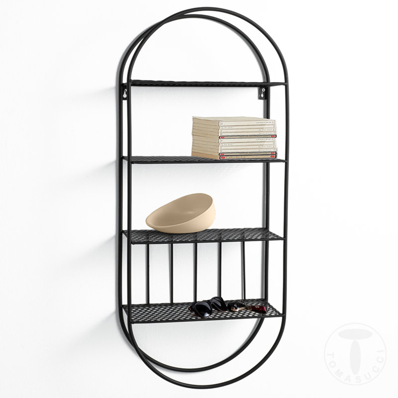 4 Piece Oval Metal Floating Shelf