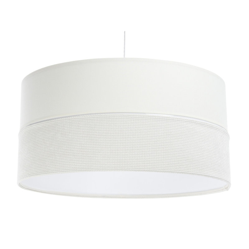 Roncy 1 - Light Drum Pendant, 102cm H x 40cm W x 40cm D, White