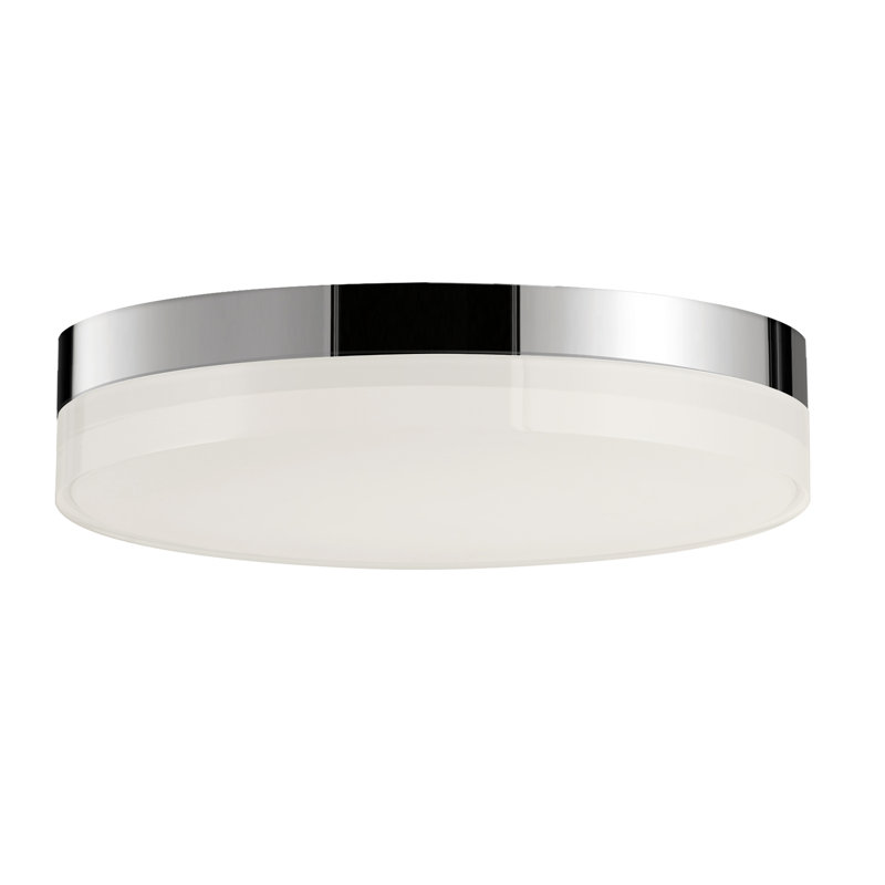 Campanella Acrylic LED Flush Mount, Polished Chrome