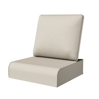 Outdoor 6" Deep Seat Olefin Cushion, Water & UV Resistant Removable Cover, 2 Color Options(1 PCS)