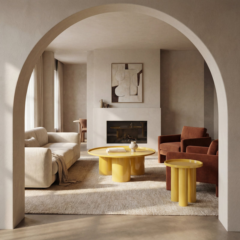 Sofia Coffee Table, Yellow Ochre