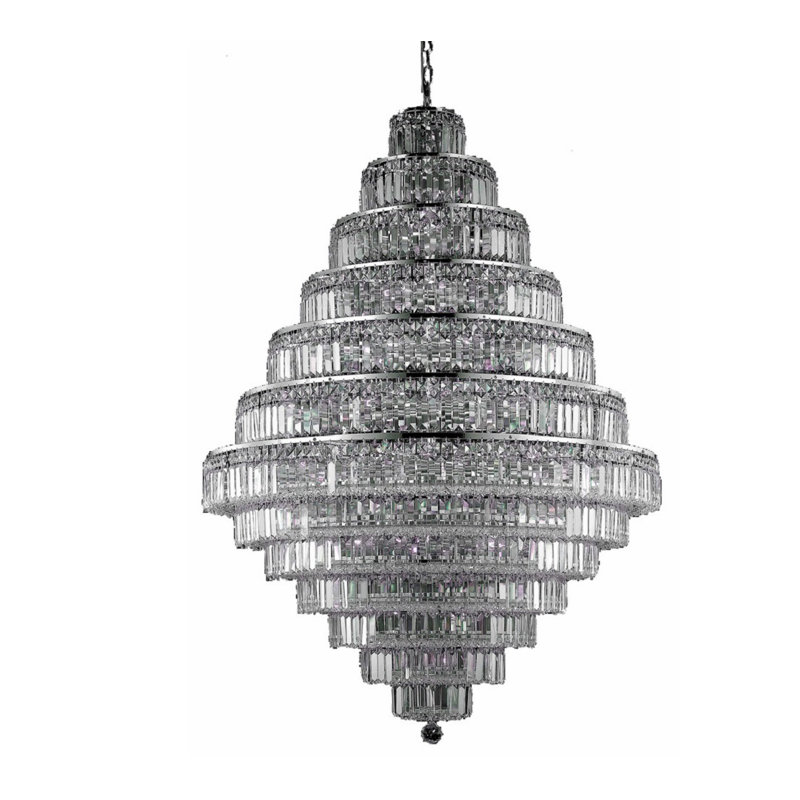Lustre empire unique 38 lumières Dorotea, Transparent