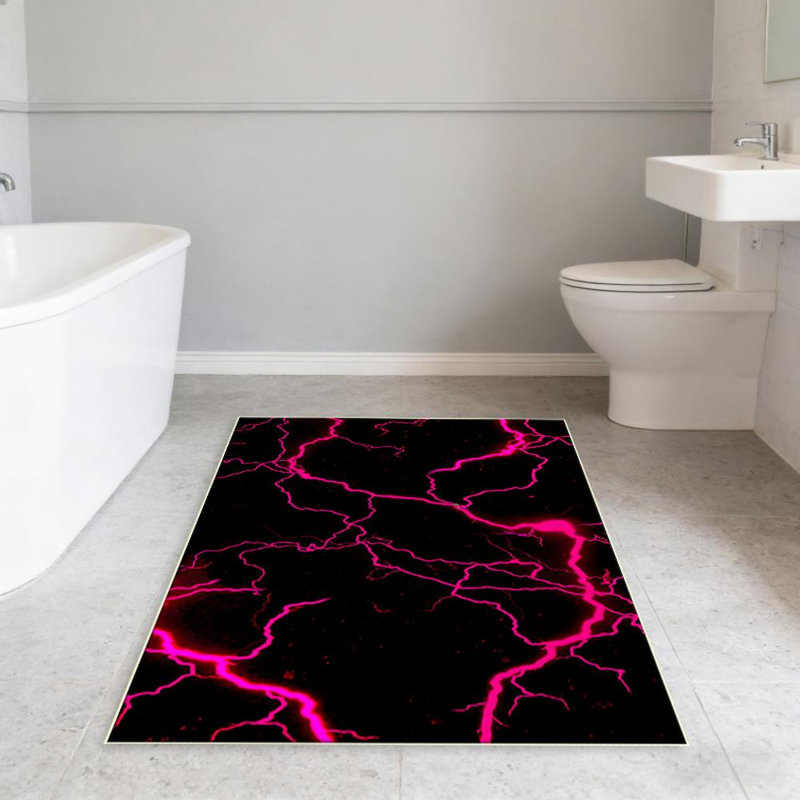 Lightning Area Rug, Soft And Lightweight, Suitable For All Seasons, Easy To Maintain And Easy To Clean, Machine Washable Carpet Floor Mat, Suitable For Living Room, Bedroom, Hallway, Balcony, Office, Room Decor, Home Decor, Outdoor Decor
