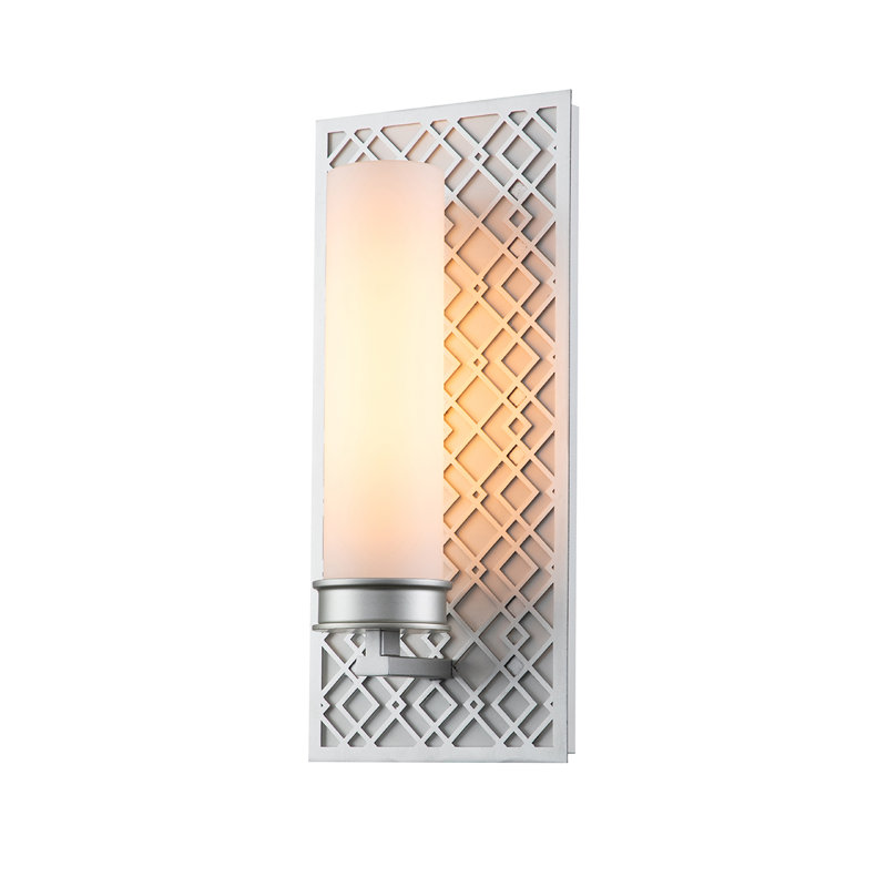 Meuble-lavabo 1 lumière Ziggy, Argent laqué