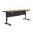 Rectangle 3 Person Height Adjustable Flip Top 60'' L Modular Training Table with Casters