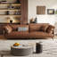 Canapé modulaire brun en cuir véritable-919571827-919571839