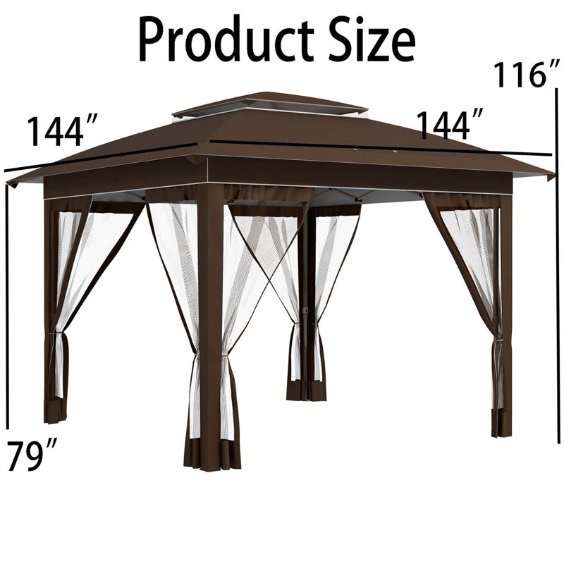 Outdoor Gazebo For Garden/patio, Brown