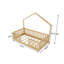 Lit simple pour lit simple Montessori avec lumière DEL, lit plateforme pour enfants en bois massif avec rails de sécurité complets, base de lit à profil bas, naturel-2020491468-2020491469
