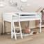 Lit mezzanine simple en bois avec échelle et lattes Jenet-1731197425