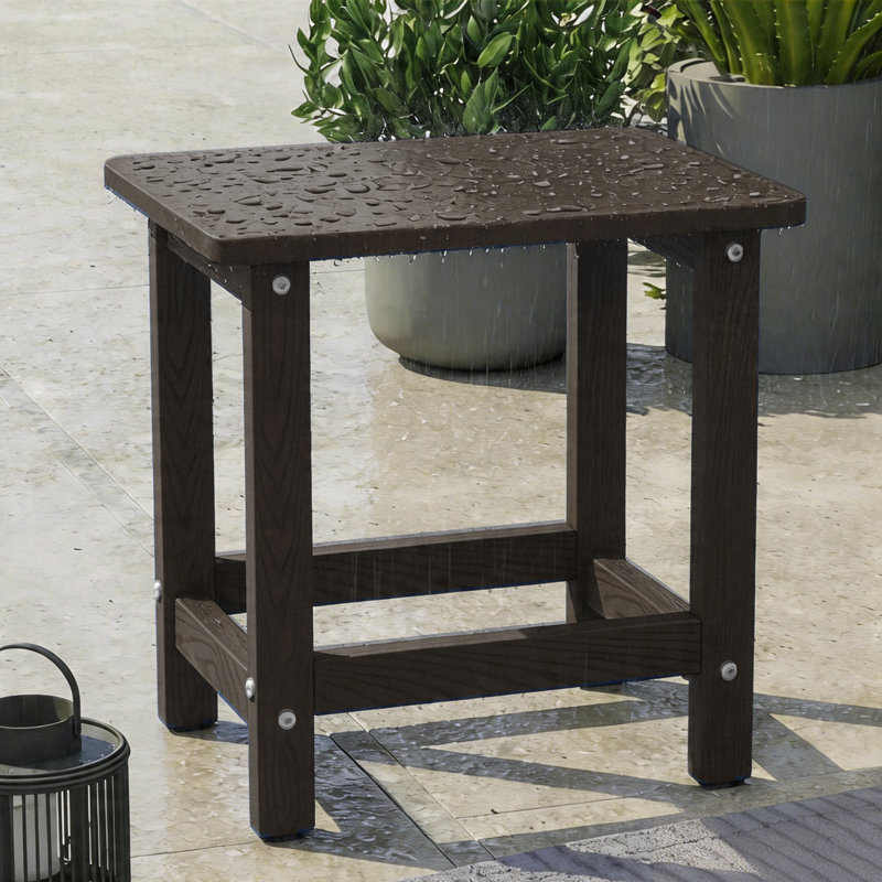Table basse toutes saisons pour l'extérieur et l'intérieur Table d'appoint en poly épaissie facile à nettoyer et à l'épreuve de la rouille
