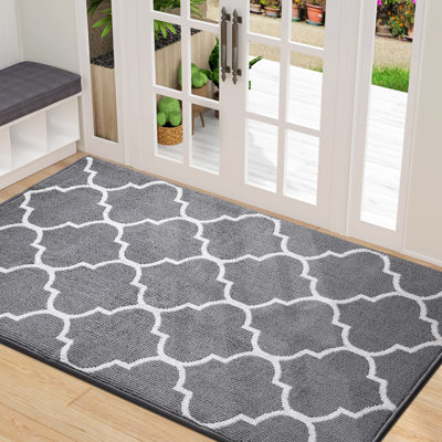Premium Indoor Outdoor, Non-Slip Absorbent, Resist Dirt, Machine Washable, Entry Decor Rug