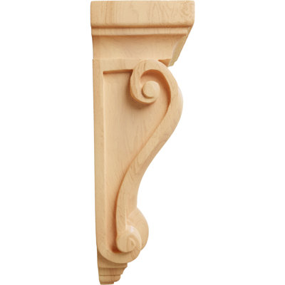 5"W x 3 1/4"D x 9 1/2"H Cole Pilaster Wood Corbel, (4Pack)