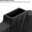Vase de table noir mat texturé 11,75 po Radiant Carve-13696050