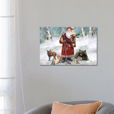 «Woodland Santa» par Giordano Studios - impression sur toile tendue