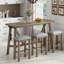 Ensemble de table de salle à manger en bois 4 pièces Casterton avec 3 tabourets rembourrés, mobilier de cuisine polyvalent-88062189-88062190-88062191