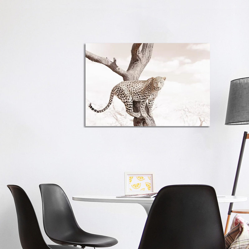 White Leopard by Klaus Tiedge - Print on Canvas, 101.6 cm H x 66.04 cm W x 1.91 cm D, Wrapped Canvas