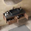 Meuble-lavabo simple 48 po avec comptoir en pierre noire, meuble-lavabo flottant en bois massif multi-couches avec un tiroir et une armoire-1061511588