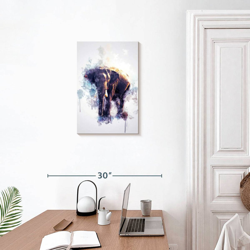Brampt Elephant Looking, 24" H x 16" W