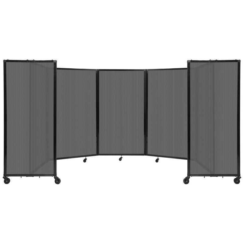 Cloison murale en polycarbonate 360, H 60 po x l 168 po, Gris foncé
