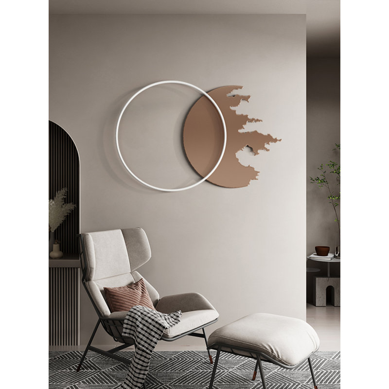 Murale de menuiserie irrégulière en acier italien, H 31,5 po x l 47,24 po x P 1,18 po