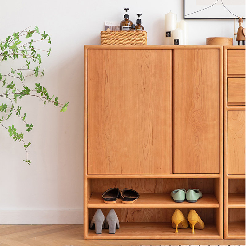 Multi-functional entrance hall shoe cabinet set