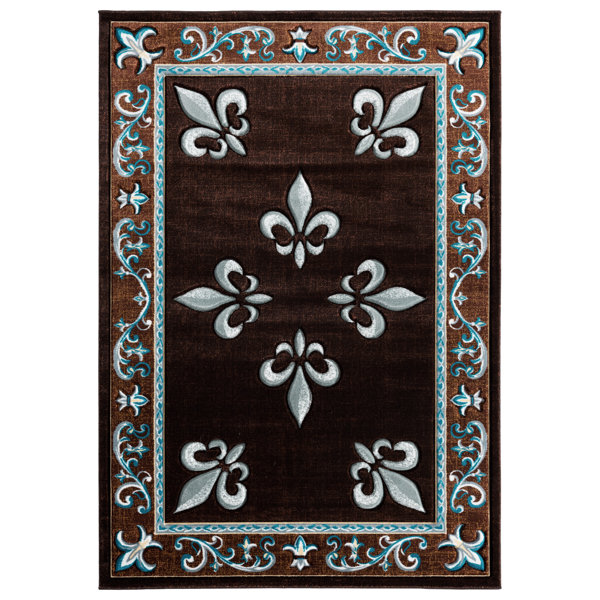 Fleur De Lis Living Goines Performance Blue Rug & Reviews | Wayfair Goines Performance Blue Rug