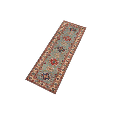 Rustic Lulsgate Delaney Light Green/Beige Wool Runner - 2'8'' X 9'5''