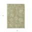 Tapis intérieur lavable 10 po x 14 po vert sauge et damas