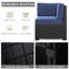 Ensemble de meubles de patio 6 pièces, ensemble de conversation modulaire en rotin noir-714796603-714796602