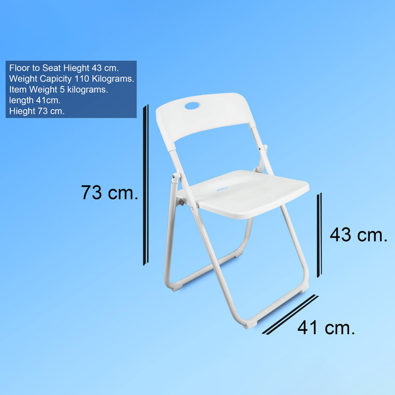 Portable Folding Chair, White