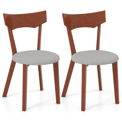 Chaise de salle à manger en bois avec accoudoirs et coussin en bois rembourré