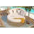 55.5'' Wide Wicker Patio Daybed With Retractable Canopy, Round Poolside Sofa Sunbed With Removable Cushions