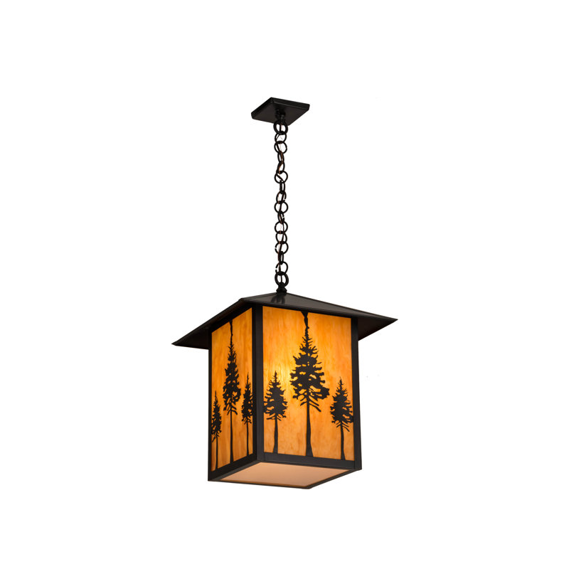 Gurutz 1 - Light Craftsman Brown Lantern Pendant