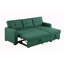 Upholstered Pull Out Sectional Sofa With Chaise-1781433060