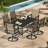 Rectangular 6 - Person 59" Long Dining Set with 28" W Seats
