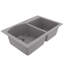 Ensemble d'évier de cuisine à double cuve à montage sur le dessus 60/40 Karran Quartz 33 "X 22"-50597837