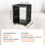 12U Recording Rack 500 Lbs Capacity, Open - Frame With Extra Storage, Made Of Q235 Carbon Steel, Lockable Caster Wheels, Good For Classrooms Network Stereo Back Design Wiring, Top Shelf, Ideal