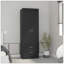Armoire Tarento, deux tiroirs, finition wengé noir-1872408347