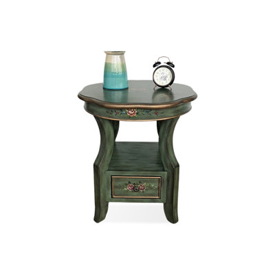 Table de bout moderne en bois massif et en bois manufacturé