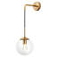 Modern Wall Sconce with Vintage Design - Clear Glass Globe and Retro Light Shade-71133086-71133081