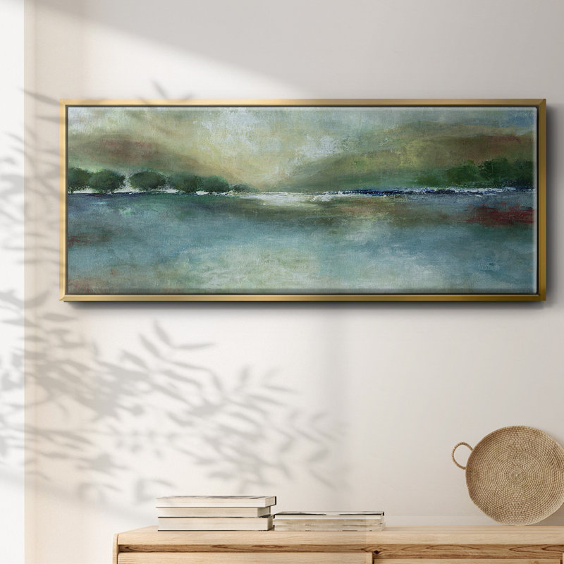 Mountain Pass- Framed Canvas, 12" H x 30" W